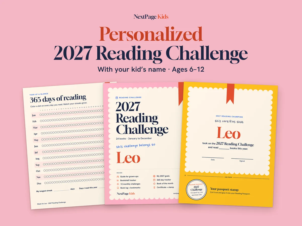 2027 Reading Challenge, sample pages made for a sample name