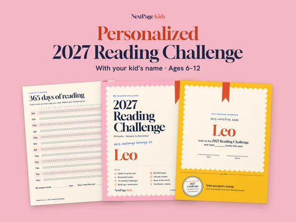 2027 Reading Challenge, personalized with a sample name