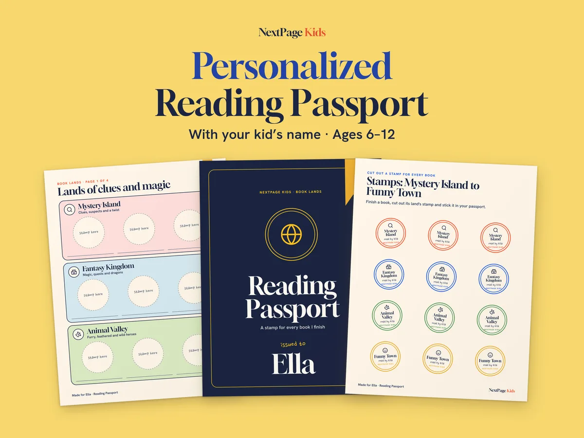Reading Passport, sample pages made for a sample name